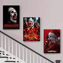 1PC Classic Movie Art The Clown Poster Sticker Coffee House Bar Home Decor Figures Home Decoration Painting Wall Art Bedroom Cartoons Decor Wallpaper Wall Bedroom Decoration - Frameless - Multicolor - View 3