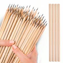原木鉛筆 HB 學生用 六角三角桿 易削不易斷芯 寫作素描筆 學用品 文具用品 學習文具 節日禮物 開學季 - 卡其色 - 查看 2