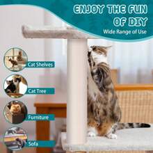 Anti Cat Scratch Sofa Cat Crawling Mat Grinding Climbing Frame Sofa Protection Self-Adhesive Carpet Furniture Protector Cats Scratch Board Cats Toys/Cat Scratching Post Wall Sticker Design, Multifunctional Cat Scratching Pad For Cats - Indoor Play And Scratching, Sofa And Furniture Protector - Perfect Gift For Cat Owners1pcs