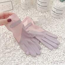 New Style Mid-Length Women's Outdoor Cycling Gloves, Touchscreen Friendly, Loose Fit, Thin For Summer Use