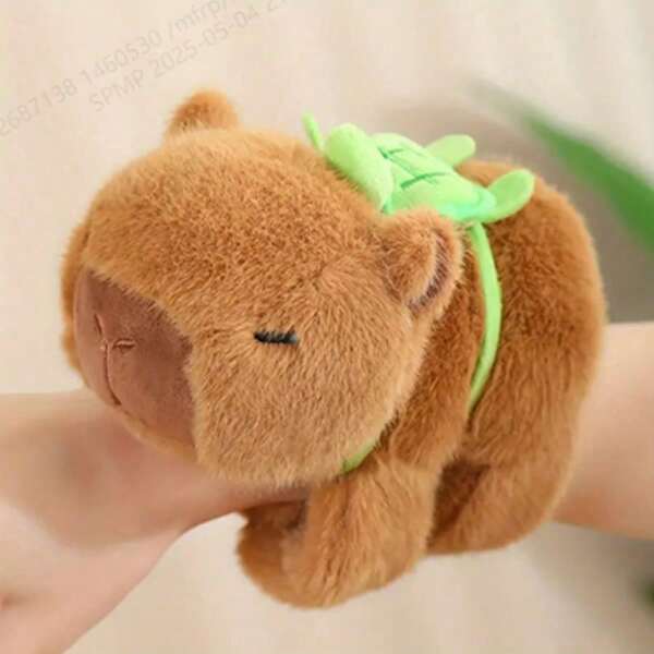 Peluche de Capibara Molutian con mochila de tortuga, animal de peluche suave relleno de algodón PP, figura kawaii de Capibara, regalo de cumpleaños, regalo festivo, regalo perfecto, regalo, juguete