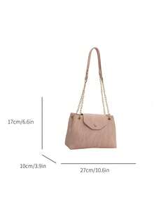 Fashionable, Casual, Minimalist Chain Underarm Bag And Flip Bucket Shoulder Bag, Suitable For Shopping, Wallet, Shopping, Young Women, College Students, Newcomers, And White-Collar Workers. They Are Very Suitable For Offices, Universities, Work, Business, Commuting, Outdoor, Travel, And Outings