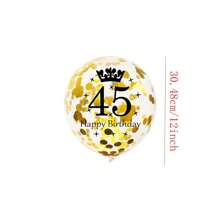5pcs 12inch Gold Silver Rose Gold Number Crown Confetti Birthday Latex Balloons Number 16 18 21 30 35 45 50 55 60 65 70 75 80 Balloons Happy Birthday Crown Confetti Latex Balloon Anniversary Birthday Party Decorations