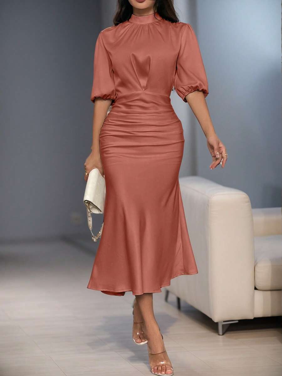 Women's Spring Summer Clothing Solid Color Temperament Short Sleeve ...