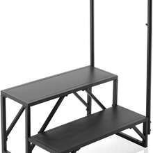 VEVOR RV Steps, 2-Step RV Stairs, 440 LBS Load Capacity, Thickened Carbon Steel, With Handrail, Non-Slip Steps For Safe Entry And Exit, Suit For RV, Trailer, Camper Steps - 2 Step RV Stairs - View 1