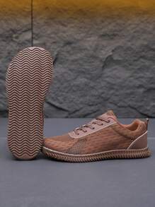 TACHUAN 1 Paar unisex Lässig atmungsaktive Mesh Splicing Schnürschuhe mit breiter Passform, leicht, Sportschuhe für Frühling/Sommer