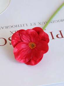 1pc Simulated Flower New PU Material Mini Poppy Fake Flower Home Decoration Flower Arrangement Ornament