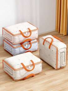 Large Capacity Waterproof Storage Bag, Foldable Clothing Storage With Handles, Large Capacity Storage,Household Large-Capacity Clothing Quilt Storage Bucket, Dust And Moisture-Proof Bag, Double Zipper With Handle, Storage Box, Moving Travel Storage Basket, Ideal Storage, Under-Bed Storage