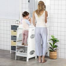 HOMCOM Kids Step Stools - White - View 1