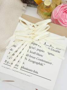 20pcs/10pcs/5pcs Ribbon Bow Flower Gifts Packaging, Cake Decoration, Handmade Sewing Accessories Bows, DIY Jewelry & Hair Accessories - Beige - View 12
