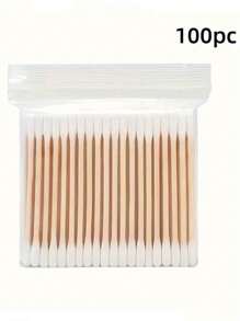 100pcs/200pcs Non-Parabens Double Ended Cleaning Swabs, Suitable For Gentle Ear And Cosmetic Cleaning, Wooden Handle Organic Cleaning Buds - Double Ended, Hygienic And High Quality, Convenient For Organization, Daily Cleaning Usage, Quality Alternative For Household, Arts And Crafts, Pets