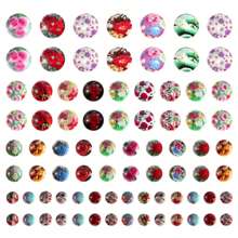 20g Mixed Style Ceramic Glass Convex Round DIY Jewelry Making Decoration Accessories (6-12mm)