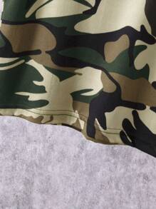 2pcs Kids Camouflage Print Vest And Shorts Set, Lightweight Undershirt Outdoor Sports Running Sleeveless Tank Top & Shorts For Boys, Fits Ages 4-12