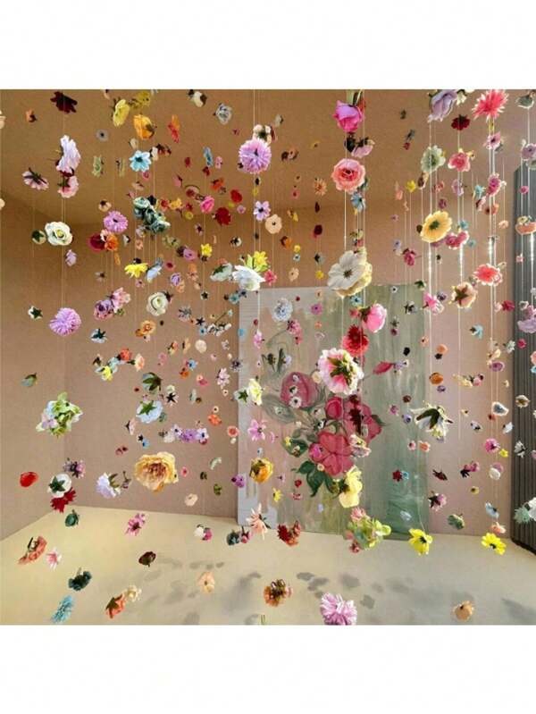 11pcs Hanging Flowers For DIY Floral Curtain, Wedding Arch Decor, Event Party Backdrop, Home Gathering, Ceiling, Spring Decor, Bridal Shower, Photography Props, Ambiance Setting, Birthday, Outdoor Garden Hanging Ornaments