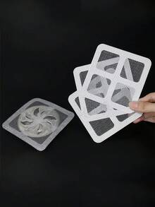 10-100 piezas Filtros desechables para cubrir desagües, Atrapapelos para desagüe de ducha, Pegatinas filtro para desagüe de fregadero, Cubierta de malla para desagüe de ducha, Tapón para pelo de desagüe de fregadero, Suministros escolares con autoadhesivo - Gris - Ver 9