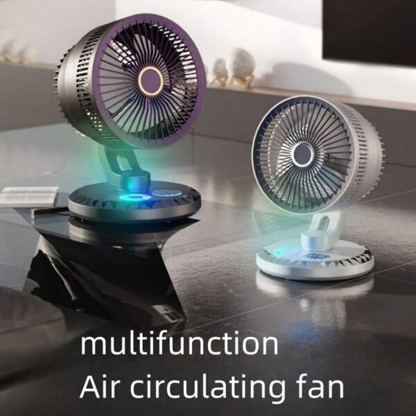 1pc Air Circulation Fan, Home USB Powered Electric Fan, Quiet Tabletop Desktop Fan For Student Dorm Office, With Timing Function, Can Connect To Computer, Power Bank, Outlet USB Devices