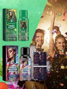 1 套彩色荧光闪粉喷雾 - 派对闪粉喷雾 - 迪斯科节日庆典闪粉喷雾 - 闪粉喷雾 - 派对、万圣节