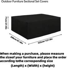 1pc 210D Oxford Cloth Dust Cover,Waterproof Cover,A Cover Suitable For Waterproofing And Preventing Leaf Drop On Household Outdoor Furniture