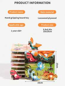 Fei Rui Educational Wooden Fruit Puzzle - 5 Unique Shapes, Realistic Detail, Ideal Learning Toy For Youngsters, Christmas, Halloween, Thanksgiving - Multicolor - View 9