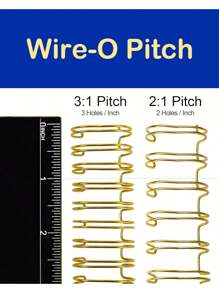 WR3279M Wire Binding Spines, Multicolor, 3:1 Pitch Double Loop Binding Wires 5/16 Inch, 32-Loop Wire Ring Pack Of 100 With Black, Gold, Blue, White, Silver