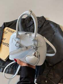 New Minimalist Shell Bag - Versatile Shoulder Crossbody Bag For Women, Featuring Precision Stitching Craftsmanship, Smooth Leather Material, And Stylish Semi-Circular Design For Accessories