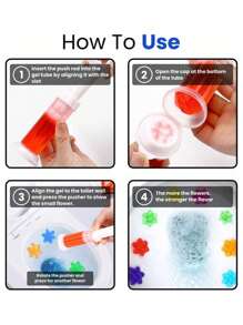 1/3/6/12pcs Toilet Cleaning Gel, Floral Printed Toilet Gel, Floral Fragrance Toilet Deodorizing Gel, Toilet Cleaner, Odor Eliminating Gel, Bathroom Air Freshener, Suitable For Toilet, Bathroom, Cleaning Supplies