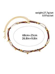 3 Sets de Cadenas para la cintura con cuentas de arroz con estilo vacacional sexy para mujeres, cadenas para el Body con cuentas de conchas en la playa