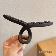 3pcs Women's Matte Finish Black & Brown Cross-Shaped Large Hair Clips For Daily Use, Styling, Bathing, Showering, Makeup, Clothing Accessories, Elegant And Versatile, Easy To Carry Casual