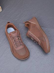TACHUAN 1 Paar unisex Lässig atmungsaktive Mesh Splicing Schnürschuhe mit breiter Passform, leicht, Sportschuhe für Frühling/Sommer