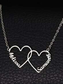 1 Peça Colar Personalizado com 1-5 Nomes, Colar Pingente Multi-Amor, Colar com Nome em Inglês da Família, Colar de Corrente Cubana de Aço Inoxidável para Homens e Mulheres, Colar Personalizado de Fonte Romântica e da Moda, Presente do Dia das Mães, Clássico e Elegante, Adequado para Família, Melhor Amigo, Material Escolar, Estudantes do Ensino Médio, Estudantes do Ensino Fundamental, Estudantes Universitários, Calouro, Segundo Ano, Estudantes Iniciantes, Estudantes Universitários