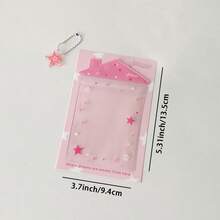 Funda transparente con forma de casa, apropiada para almacenar y exhibir mini fotos de 3", útiles escolares, vuelta al cole. - Multicolor - Ver 3