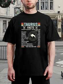 Camiseta de Tauro para hombre - Regalo de astrología perfecto, regalo de cumpleaños único, camiseta cómoda y elegante para hombre - Negro - Ver 1