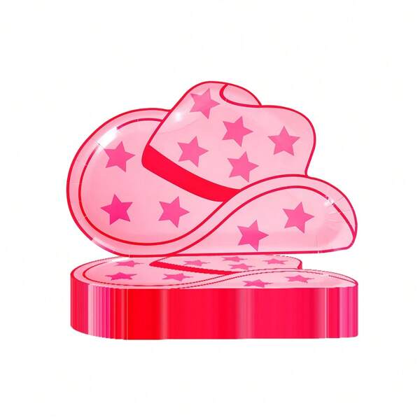 10pcs/20pcs/50pcs Pink Western Cowgirl Party Paper Plates Cow Print Party Supplies Pink Disposable Dessert Tableware For Cowgirl Theme Birthday Bachelorette 80s 90s Lets Go Cowgirl Party Decorations Favors