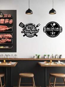 1pc Customizable Metal Barbecue Wall Decor, Rustic Outdoor Kitchen Decoration, Metal Barbecue Art Sign & Design, Perfect Gift For Dad And New Home Housewarming Gifts Birthday Graduation,Multi-Functional,Adjustable,Durable,Ornamental,Reusable,Exquisite,Adorable,High-Quality,Modern,Colorful,Cute,Comfortable,Stylish,Custom,Personalized,Unique,Ideal Gifts For Him,Ideal Gifts For Her,Home Refresh