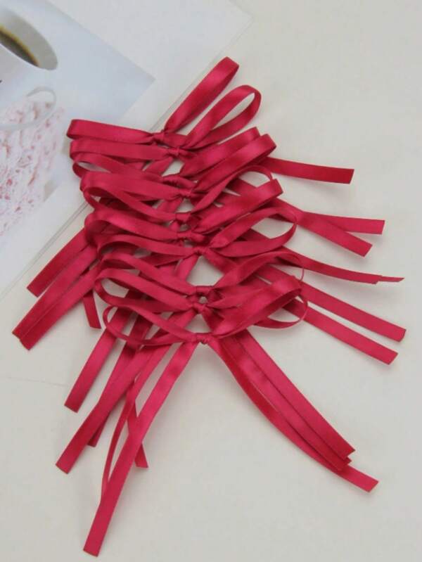 20pcs/10pcs Ribbon Bow Flower Gift Packaging, Various Decorations, Handmade Sewing Accessory Bows, DIY Jewelry & Hair Accessories