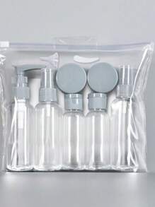 12pcs/10pcs/7pcs Travel Bottle Set, Used For Toiletries, Leak Proof Refillable Container, Essential Travel Accessory, Back To School Season