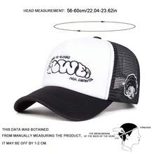 1Piece Men Letter Side Girl Embroidered Baseball Cap Mesh Hat Outdoor Adjustable Sunscreen Leisure Hat Spring Autumn Travel Tourism Beach Vacation - Nhiều màu - Xem 2