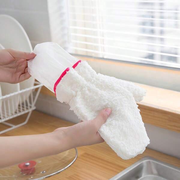Household Kitchen Cleaning Gloves Bamboo Fiber Waterproof Non-Slip Dishwashing Easy To Clean