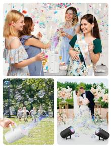 Kids Handheld Automatic Bubble Machine, Fun Bubble Blower Toy For Boys And Girls Birthday Party, No Battery Included, No Bubble Liquid Included