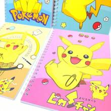 pokemon 2pcs Random Pokemon Pikachu Pet Small Notebook Notepad Loose-Leaf Coil Book Student Stationery Award Gift