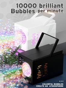 Juguete soplador de burbujas totalmente automático con múltiples agujeros, máquina de burbujas eléctrica rectangular portátil, regalo de juguete portátil para soplar burbujas al aire libre (no incluye baterías ni solución para burbujas)