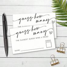 100/50/30 Pcs Game Cards, How Many Cards, Suitable For Bridal Shower, Birthday Party, Simple Bridal Shower, Wedding Gift, Bachelorette Party, Bridal Shower Game Idea - White - View 7