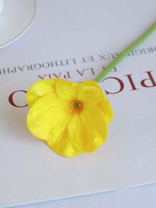 1pc Simulated Flower New PU Material Mini Poppy Fake Flower Home Decoration Flower Arrangement Ornament