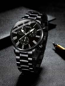 12-Piece Men's Fashion Business Quartz Watch Set, Round Dial, Alloy Band, Multiple Pieces For Free Matching, Personalized Customization, Men's Watch, Birthday Gift, Father's Day Gift, Holiday Gift - Multicolor - View 2