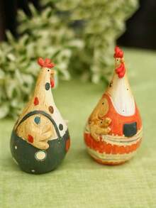 1pc Resin Creative Easter Chicken Figurine, Home Decor, Holiday Decoration, Living Room, Bedroom, Study, TV Cabinet, Dining Table Ornament Gifts Birthday Graduation - Multicolor - View 7