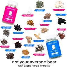 BEARVANA Top Support & Peach Gains Combo Pack Gummies For Women | Herbal Fitness Support Dietary Supplement | 9 Herbal Extracts  | Berry Flavor Gummy Bears | Non-GMO Gluten Free | 120 Capsules Total,2-Pack Free Shipping - 1 - 查看 3