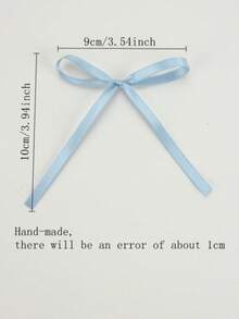 20pcs/10pcs/5pcs Ribbon Bow Flower Gifts Packaging, Cake Decoration, Handmade Sewing Accessories Bows, DIY Jewelry & Hair Accessories - Light Blue - View 4