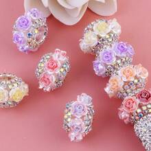 5pcs Rose Gold Luxury Multi-Color Beads With Spacer Beads And Straight Hole Beads, Suitable For Beaded Pens, Phone Charms, Keychains And Bag DIY Jewelry Craft Accessories - Mixed Colors - View 3