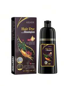 100ml Shampoo Removível com Depósito de Cor - Fórmula de He Shou Wu Aumenta Temporariamente e Tinge os Cabelos Grisalhos, Shampoo de Cobertura de Cabelos Grisalhos com Massagem de Espuma, He Shou Wu Nutre Enquanto Tinge