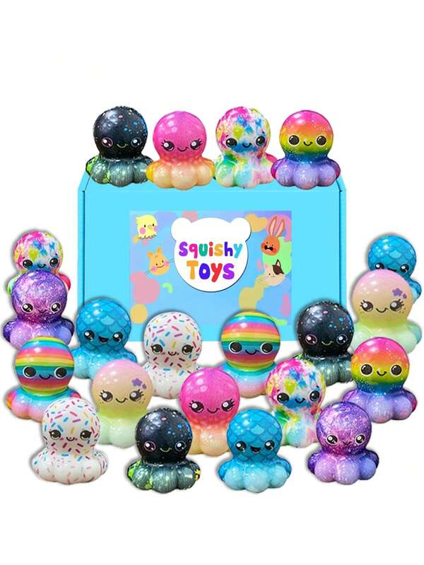 4/8/18 piezas Juguetes squishy de animales mini - Juguetes squishy variados aliviadores de estrés - Accesorios de escritorio de mascotas lindos y divertidos (aleatorio)